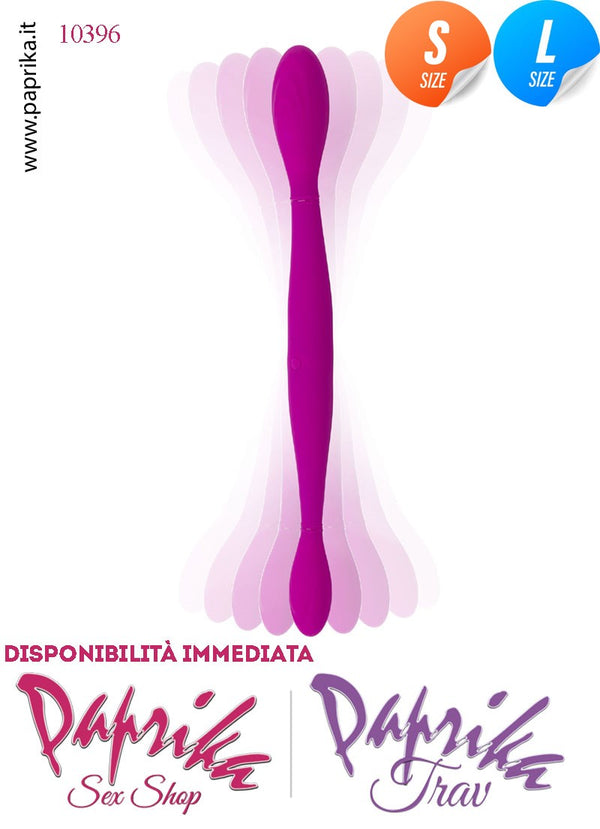 Fallo Doppio Vibrante 2 Estremità 2 Partner 37 cm Ø 29/39 Silicone 7 Velocità