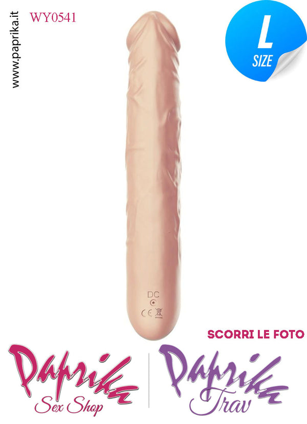 Vibratore Silicone Flessibile Venature 10 Velocità Unisex 22 cm Ø 37