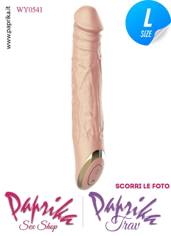Vibratore Silicone Flessibile Venature 10 Velocità Unisex 22 cm Ø 37