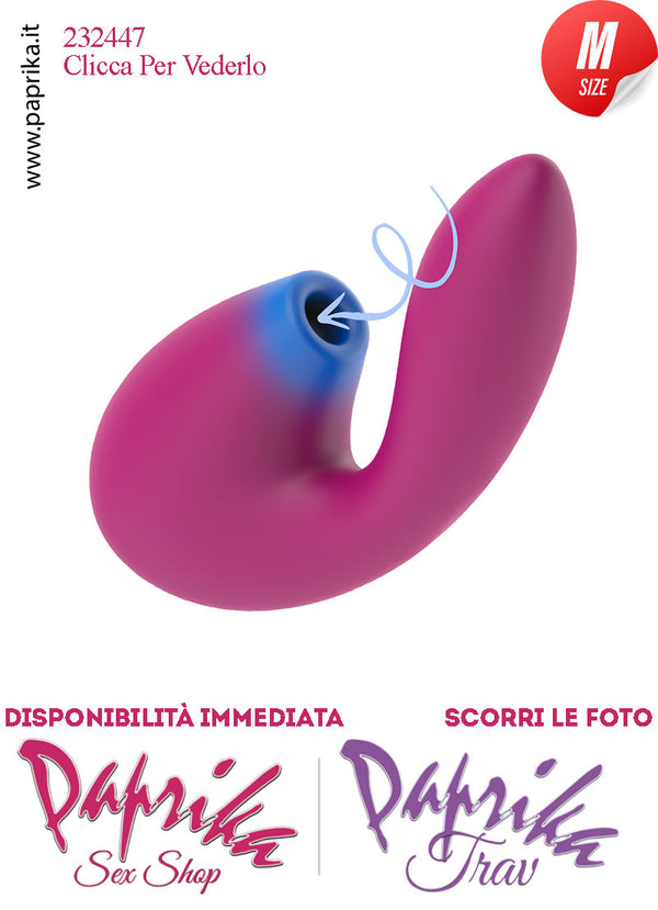 Vibratore Punto G Stimolatore Succhia Clitoride 5 +10 Velocità Silicone Ø 33