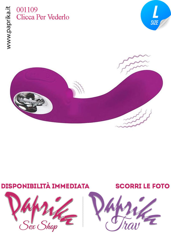 Vibratore Punto G Stimolatore Clitoride Tocco Tapping 10+10 Velocità Silicone Ø 37