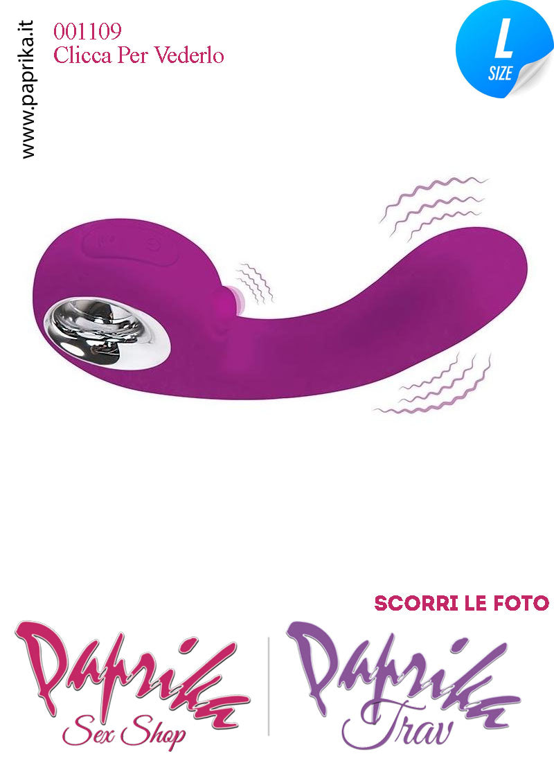 Vibratore Punto G Stimolatore Clitoride Tocco Tapping 10+10 Velocità Silicone Ø 37