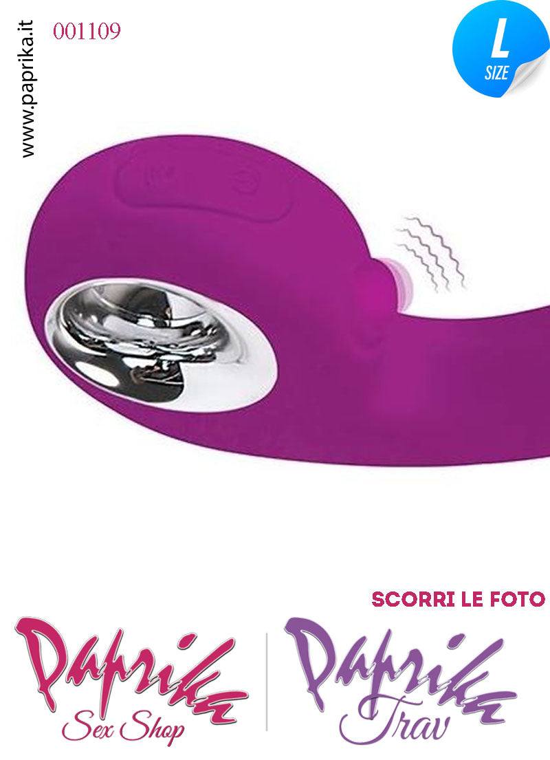 Vibratore Punto G Stimolatore Clitoride Tocco Tapping 10+10 Velocità Silicone Ø 37
