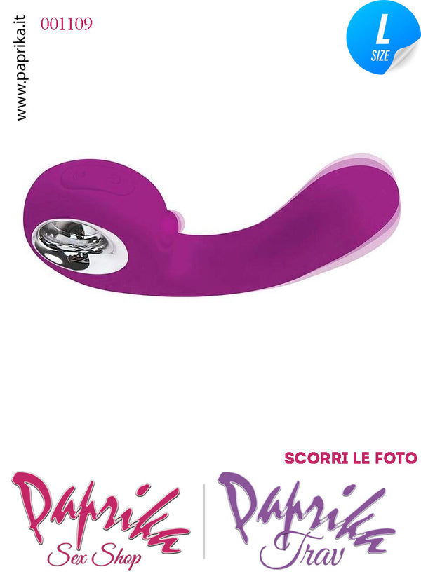 Vibratore Punto G Stimolatore Clitoride Tocco Tapping 10+10 Velocità Silicone Ø 37