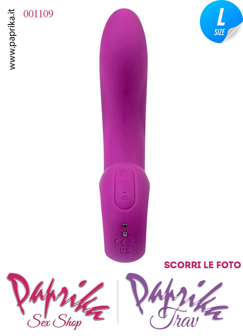Vibratore Punto G Stimolatore Clitoride Tocco Tapping 10+10 Velocità Silicone Ø 37