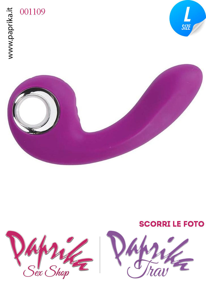 Vibratore Punto G Stimolatore Clitoride Tocco Tapping 10+10 Velocità Silicone Ø 37