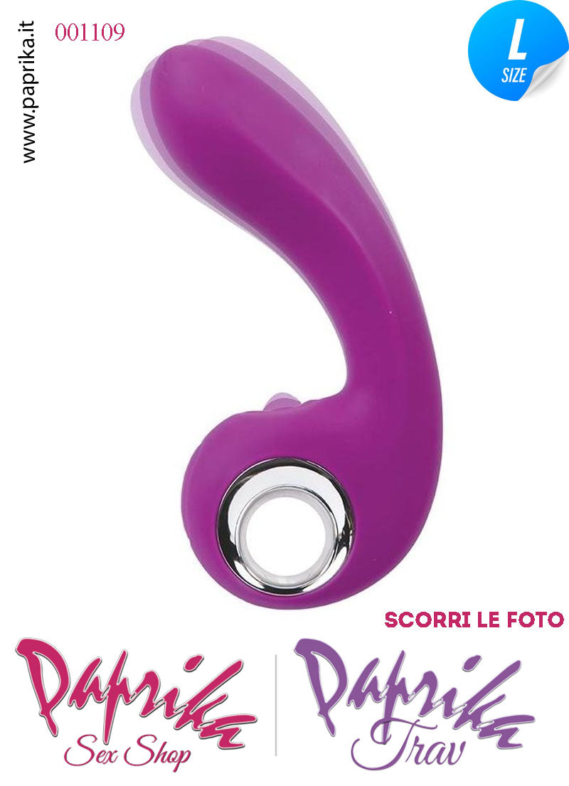 Vibratore Punto G Stimolatore Clitoride Tocco Tapping 10+10 Velocità Silicone Ø 37
