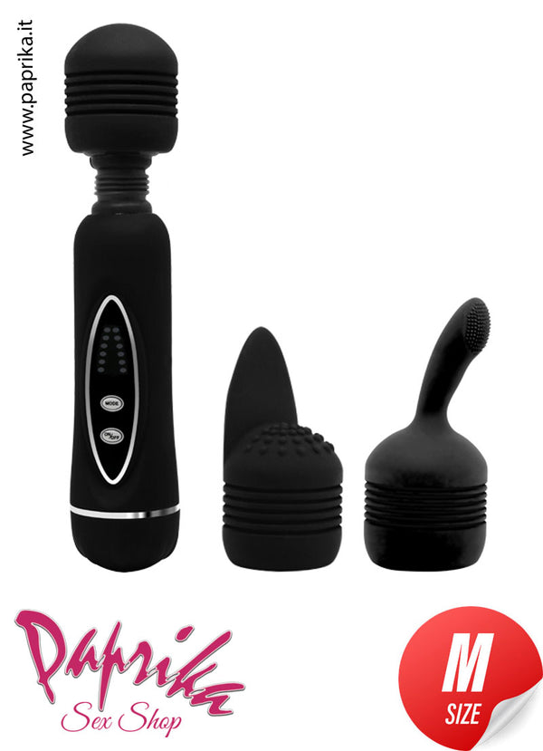 Magic Wand 20 cm Vibratore Clitoride 2  Accessori Testa Ø 40