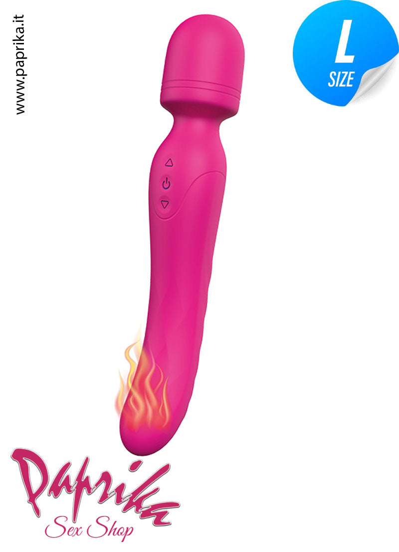 Magic Wand Vibrante Riscaldata Doppia Stimolazione Silicone