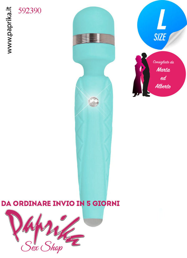 Magic Wand 21 cm Vibratore Clitoride Testa Ø 40 Pulsante Swarovski ®