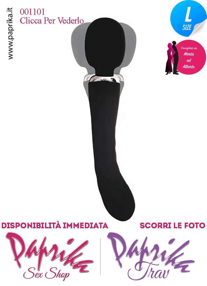 Magic Wand & Vibratore 25 cm Potente 12 Velocità Punta Ø 37 Testa Ø 50