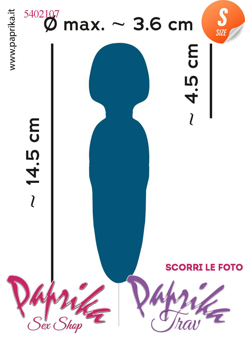 Magic Wand 15 cm Massaggiatore Potente 10 Velocità Testa Flessibile Ø 35