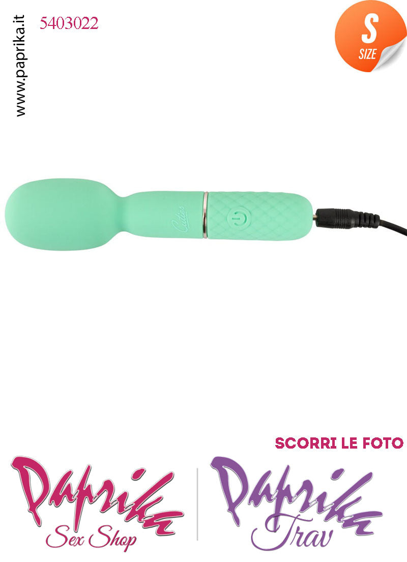 Mini Magic Wand 13 cm Massaggiatore Potente 10 Velocità Testa Flessibile Ø 33