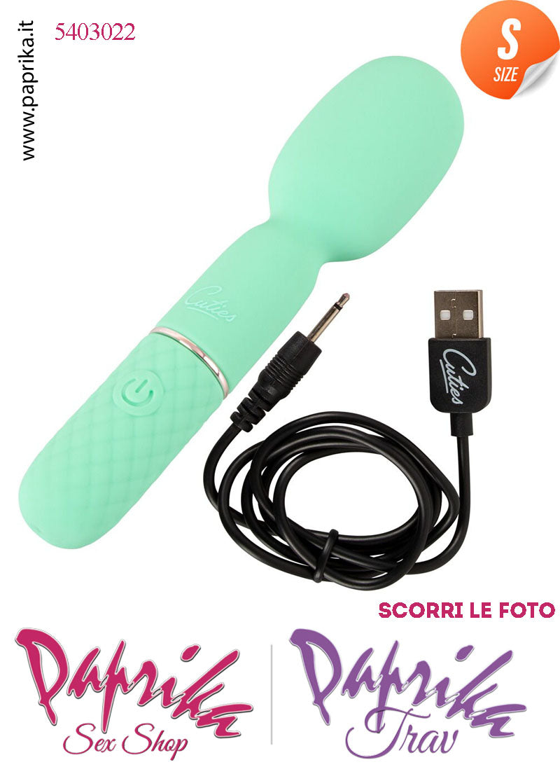 Mini Magic Wand 13 cm Massaggiatore Potente 10 Velocità Testa Flessibile Ø 33