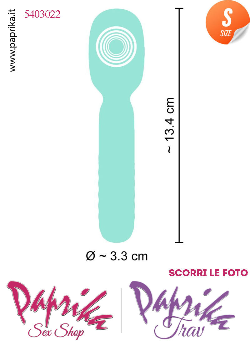 Mini Magic Wand 13 cm Massaggiatore Potente 10 Velocità Testa Flessibile Ø 33