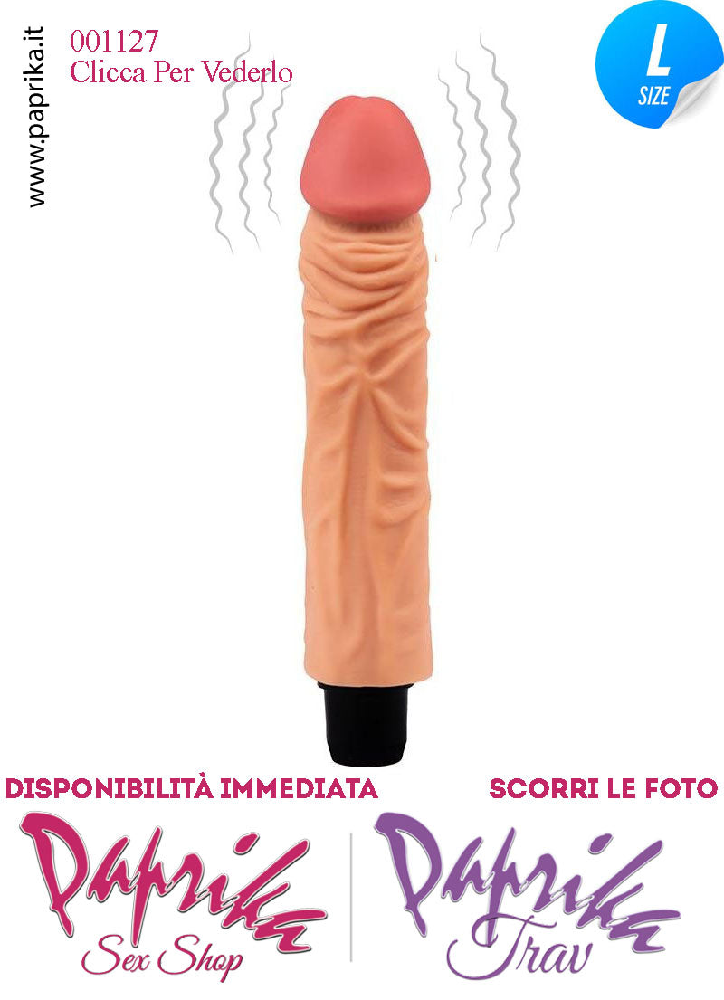 Vibratore Tpe Morbido Venature Velocità Regolabili 18 cm Ø 42 Pile