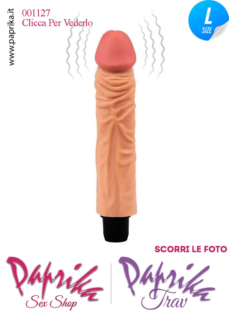 Vibratore Tpe Morbido Venature Velocità Regolabili 18 cm Ø 42 Pile