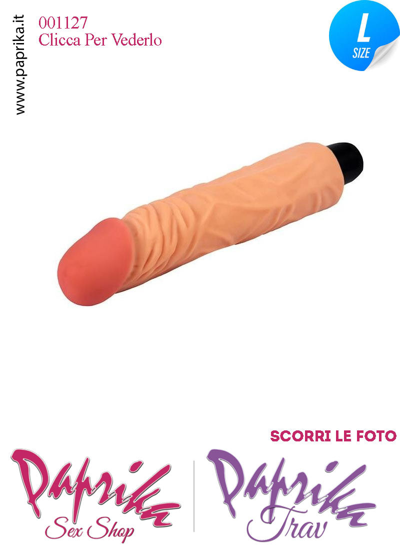 Vibratore Tpe Morbido Venature Velocità Regolabili 18 cm Ø 42 Pile