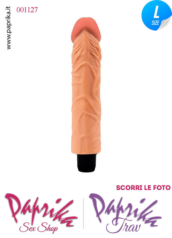 Vibratore Tpe Morbido Venature Velocità Regolabili 18 cm Ø 42 Pile