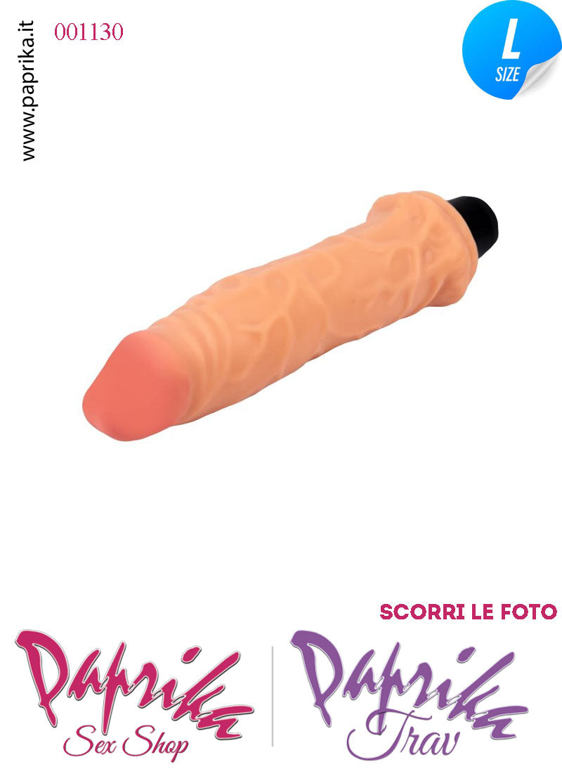 Vibratore Tpe Morbido Venature Velocità Regolabili 16 cm Ø 42 Pile