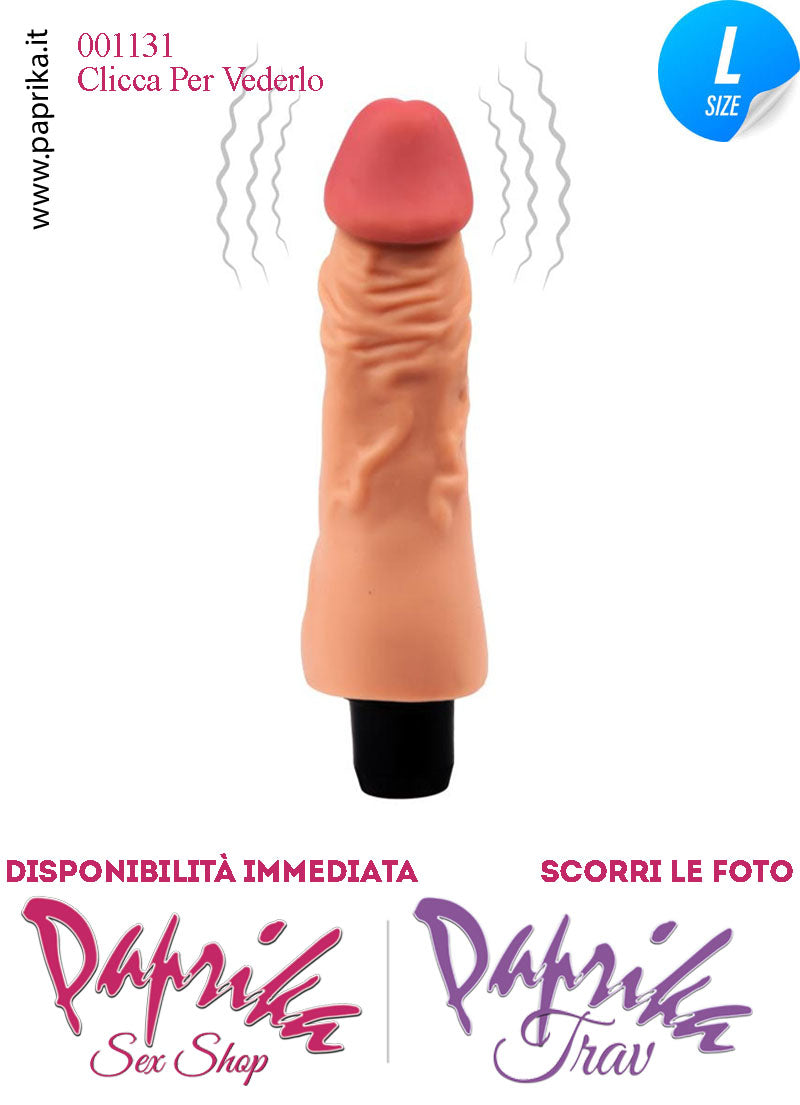 Vibratore Tpe Morbido Venature Velocità Regolabili 15 cm Ø 40 Pile