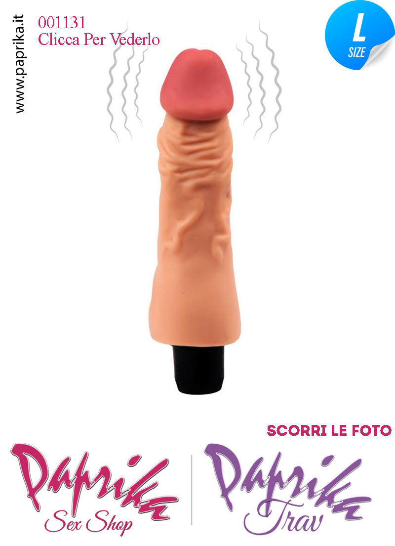 Vibratore Tpe Morbido Venature Velocità Regolabili 15 cm Ø 40 Pile