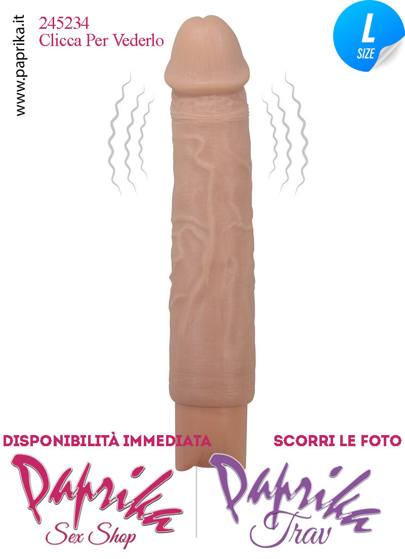 Vibratore Tpe Morbido Venature 10 Velocità 20 cm Ø 45 Ricarica Usb