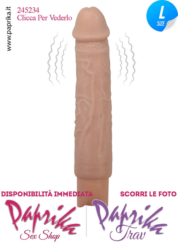 Vibratore Tpe Morbido Venature 10 Velocità 20 cm Ø 45 Ricarica Usb
