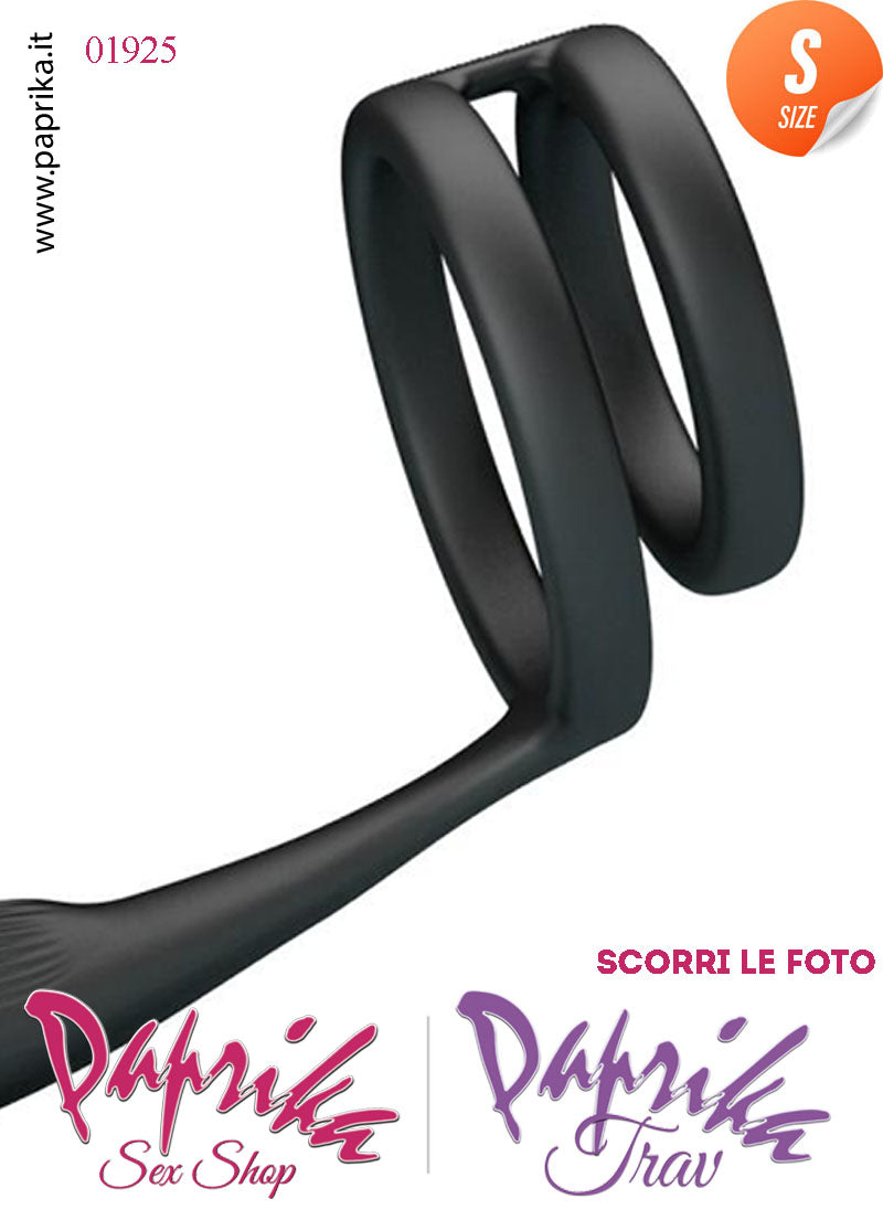 Vibratore Prostatico Small Vibrante 9 cm Ø 28 Anelli Pene Telecomando