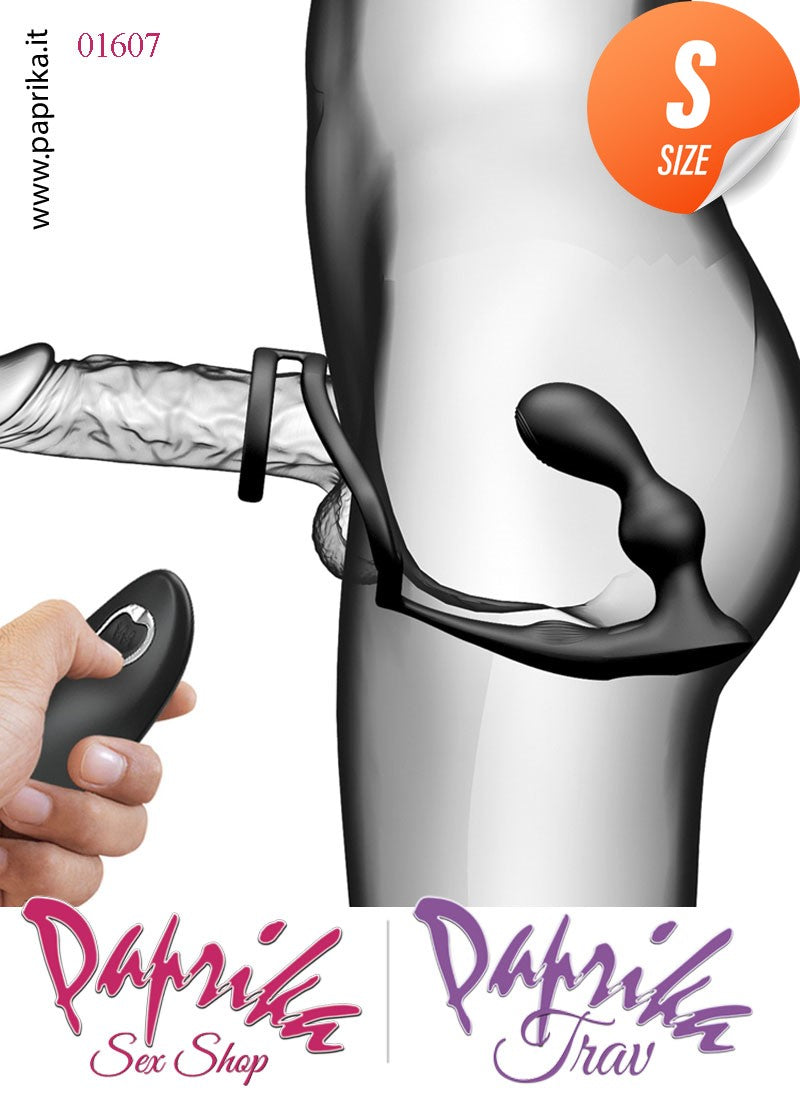 Vibratore Prostatico Small Palline Telecomandato 9 cm Ø 28 Anelli Pene