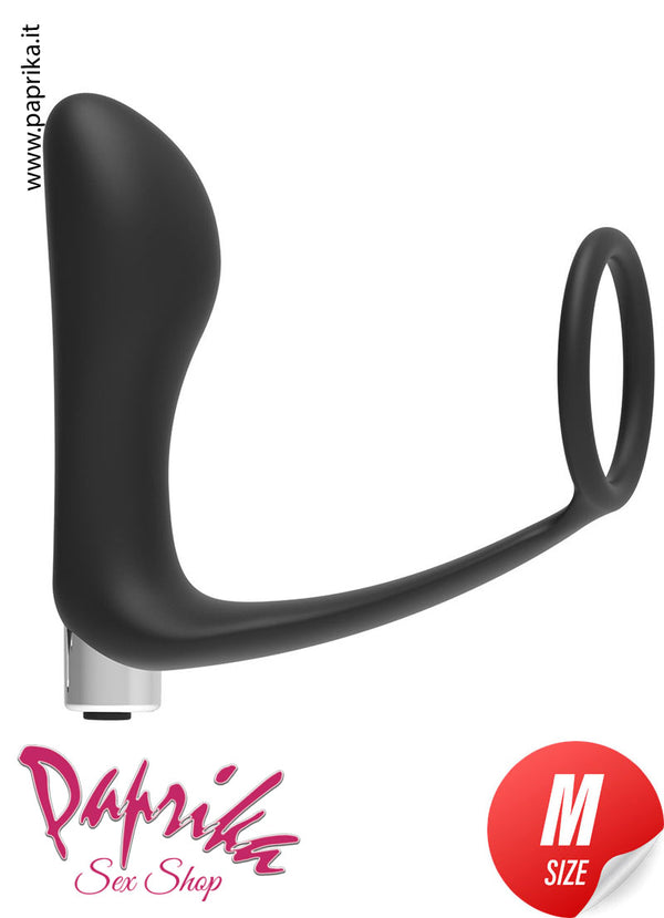 Vibratore Prostatico 9 cm Ø 34 Anello Silicone 10 Velocità Ricaricabile