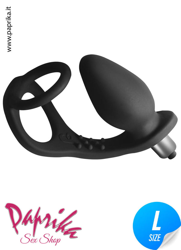 Vibratore Prostatico 2 Anelli 9 cm Ø 40 Silicone 10 Velocità Pile