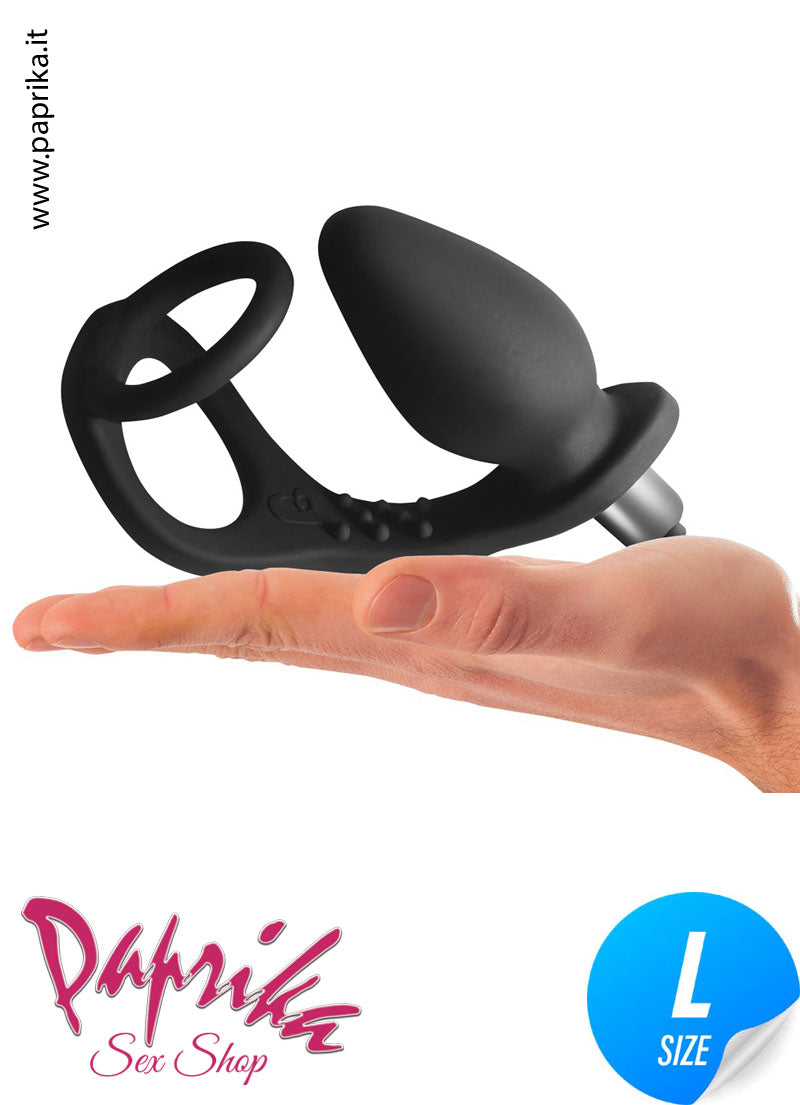 Vibratore Prostatico 2 Anelli 9 cm Ø 40 Silicone 10 Velocità Pile