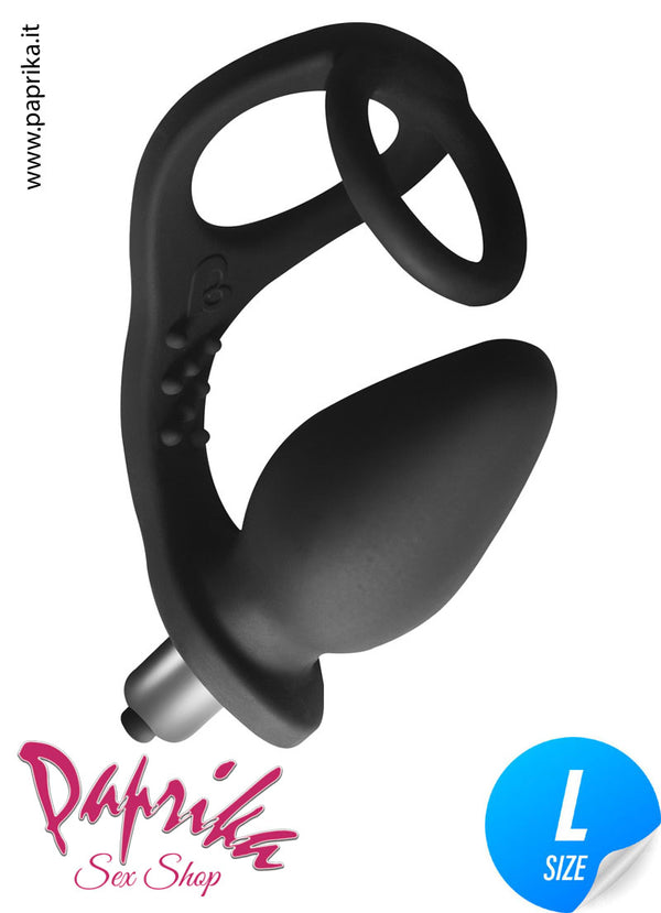 Vibratore Prostatico 2 Anelli 9 cm Ø 40 Silicone 10 Velocità Pile