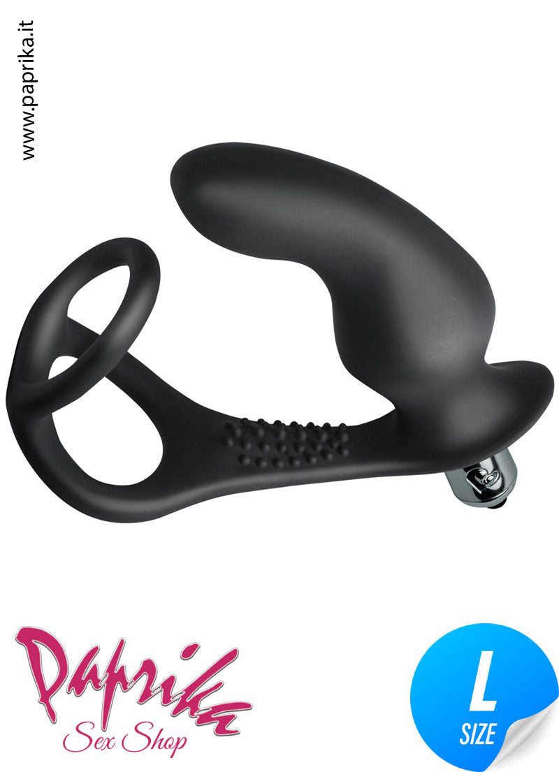 Vibratore Prostatico 2 Anelli 9 cm Ø 39 Silicone 10 Velocità Ricaricabile