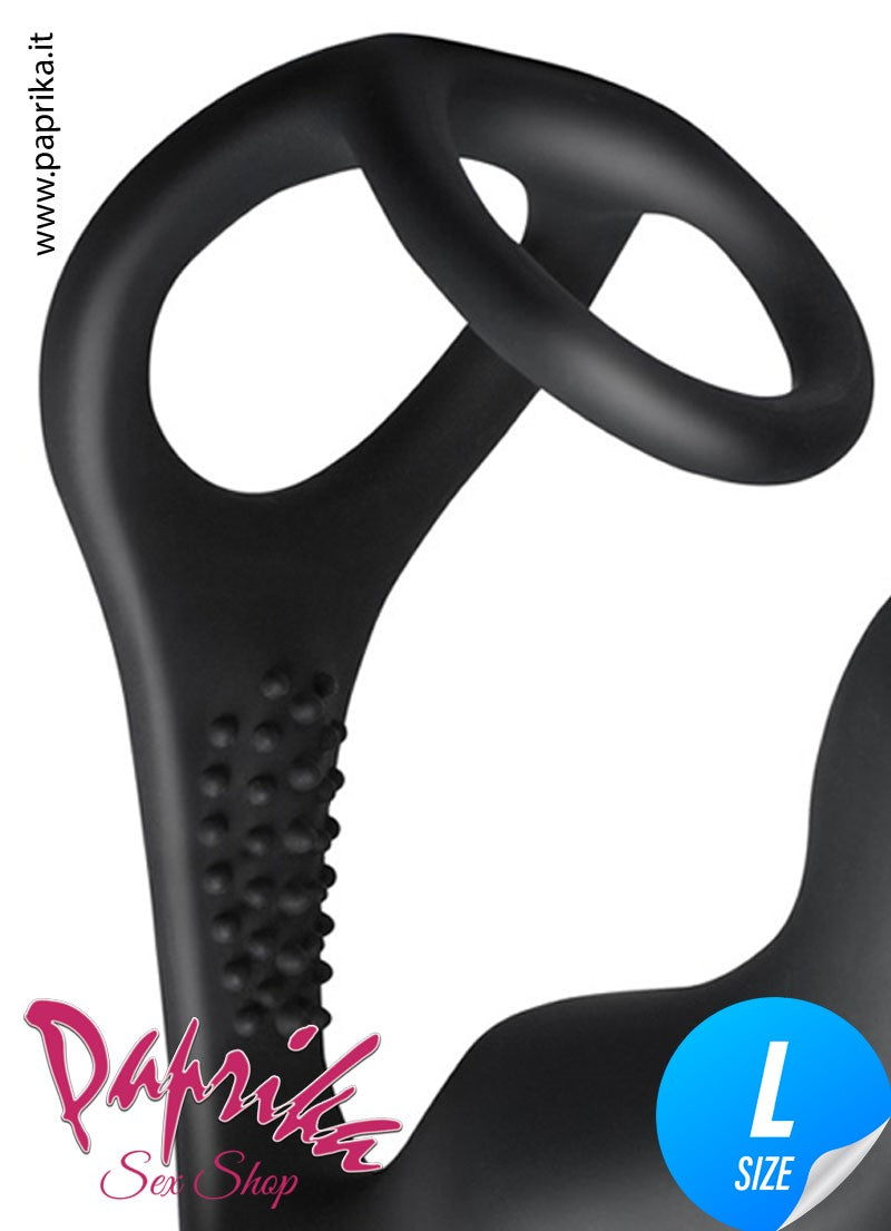 Vibratore Prostatico 2 Anelli 9 cm Ø 39 Silicone 10 Velocità Ricaricabile