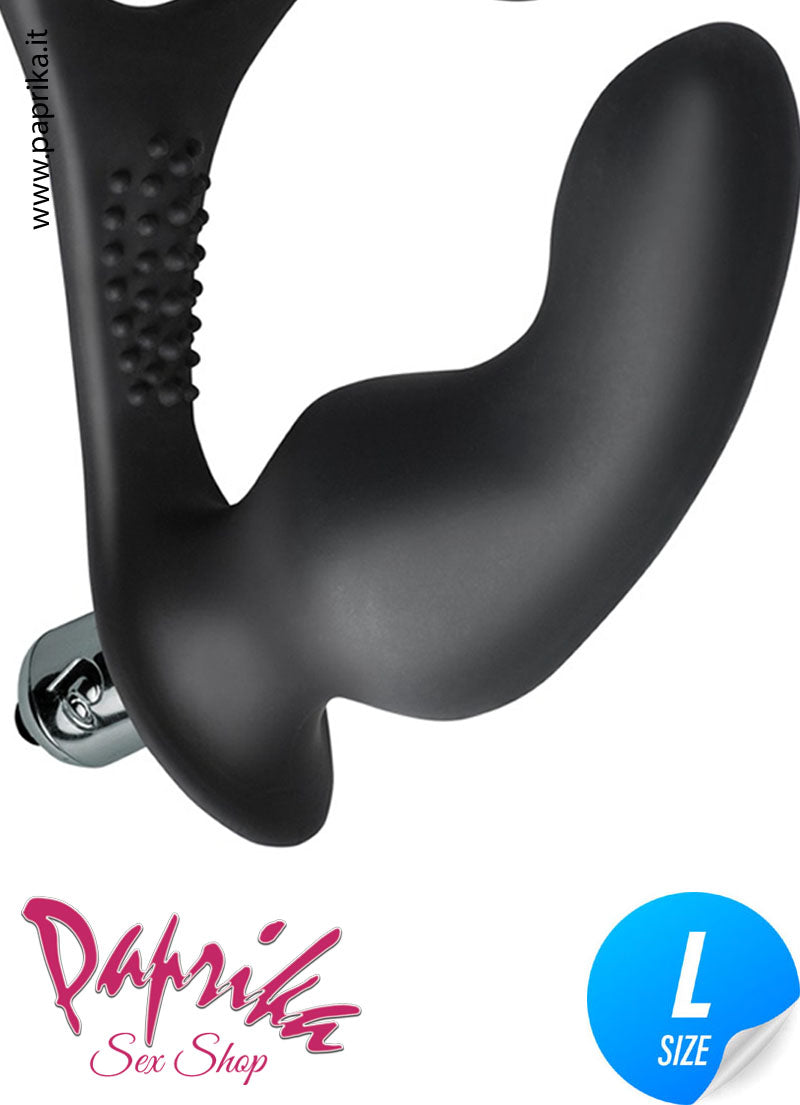 Vibratore Prostatico 2 Anelli 9 cm Ø 39 Silicone 10 Velocità Ricaricabile