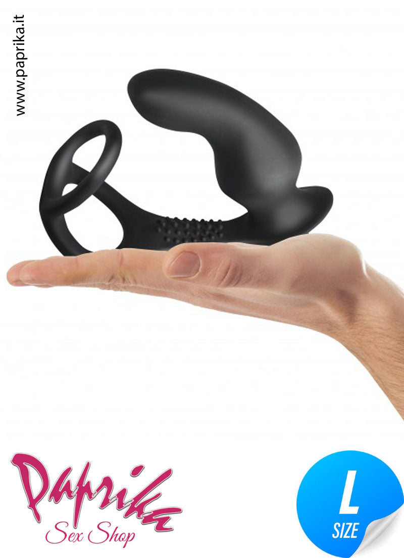 Vibratore Prostatico 2 Anelli 9 cm Ø 39 Silicone 10 Velocità Ricaricabile