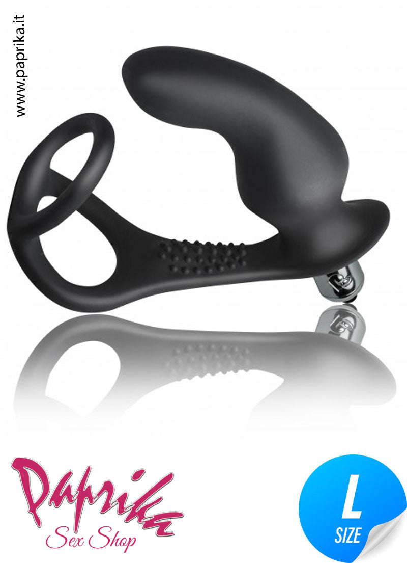 Vibratore Prostatico 2 Anelli 9 cm Ø 39 Silicone 10 Velocità Ricaricabile