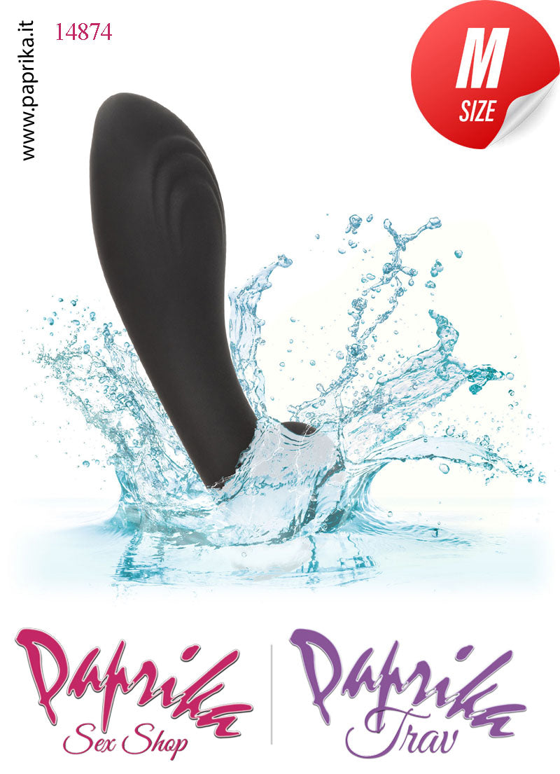 Vibratore Prostatico Sagomato 12 Velocità Silicone Liquido 9 cm Ø 33