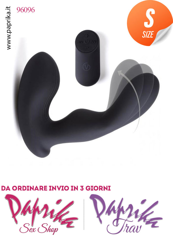 Vibratore Stimolatore Prostatico Oscillazione Telecomandato Silicone 11 cm Ø 28