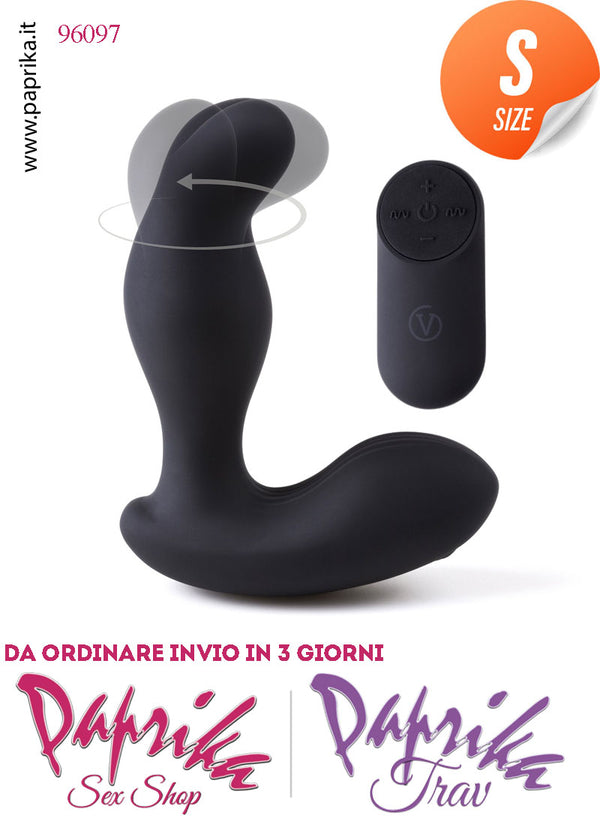 Vibratore Stimolatore Prostatico Telecomandato Silicone Rotante 11 cm Ø 30