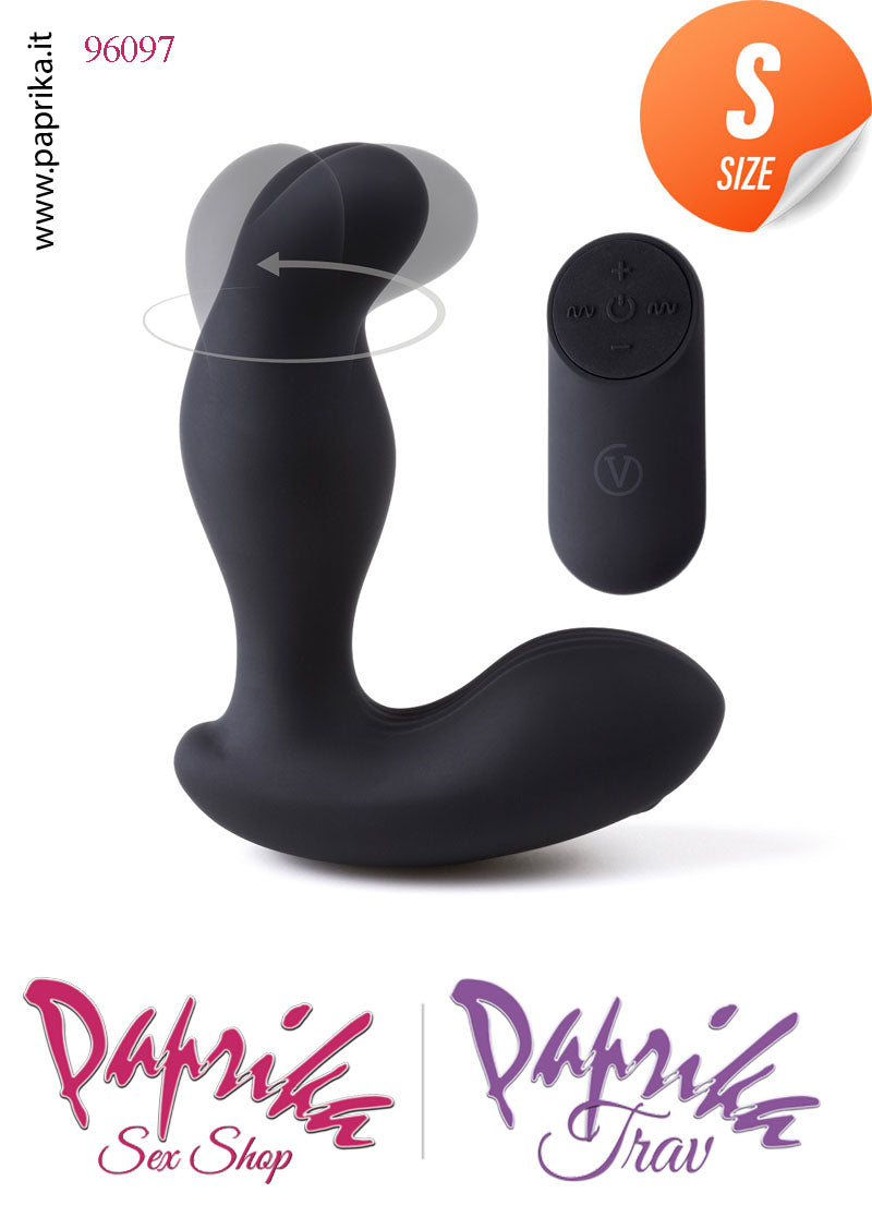 Vibratore Stimolatore Prostatico Telecomandato Silicone Rotante 11 cm Ø 30