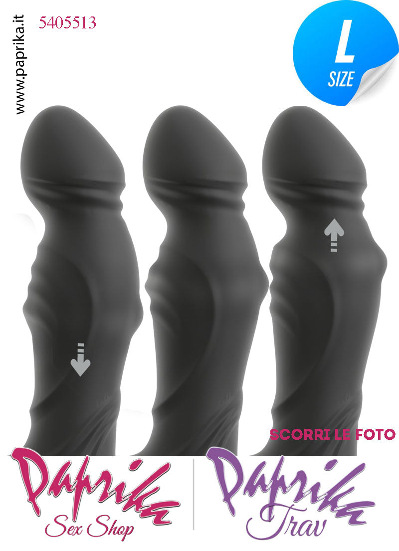 Vibratore Prostatico Large Movimento Punta Telecomandato 12 cm Ø 38 Anelli Pene