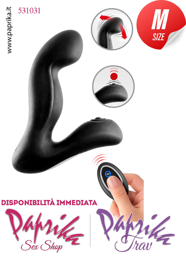 Vibratore Prostatico Tickler Interno & Tapping Perineo Telecomandato 12 cm Ø 34