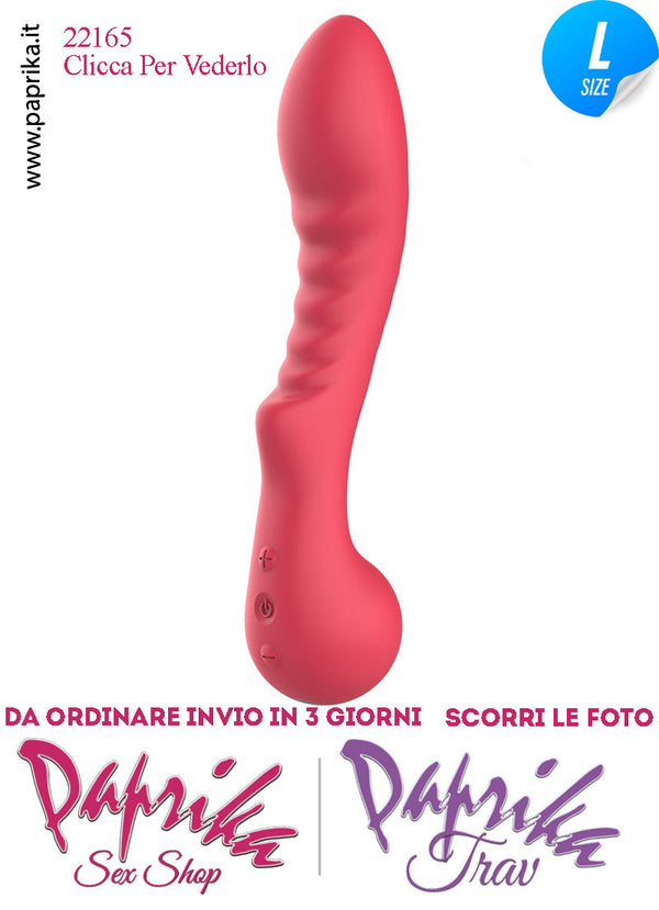 Vibratore Vaginale Punto G  10 Velocità 22 cm Ø 43 Sagomato Silicone Flessibile