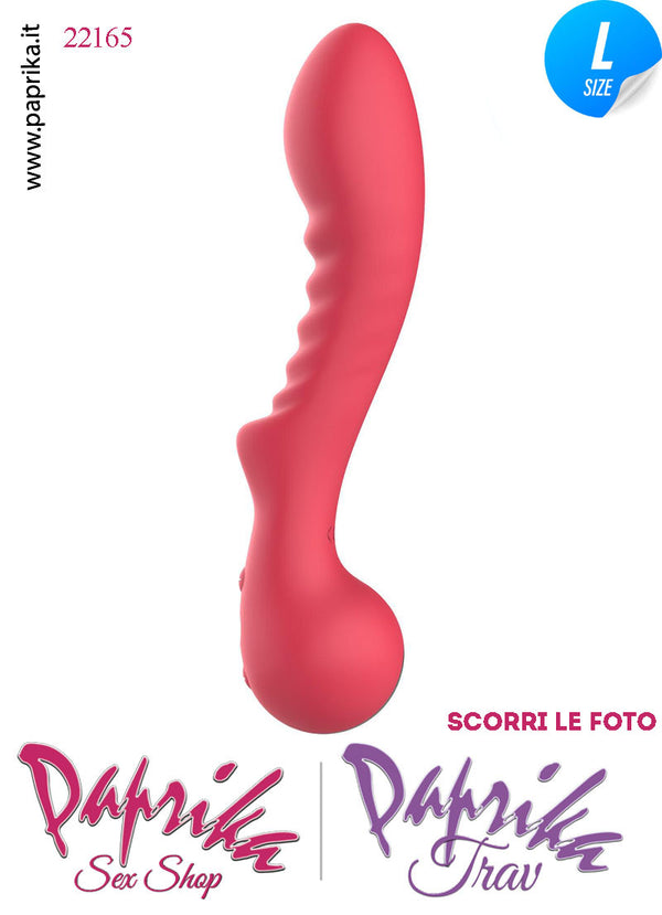 Vibratore Vaginale Punto G  10 Velocità 22 cm Ø 43 Sagomato Silicone Flessibile