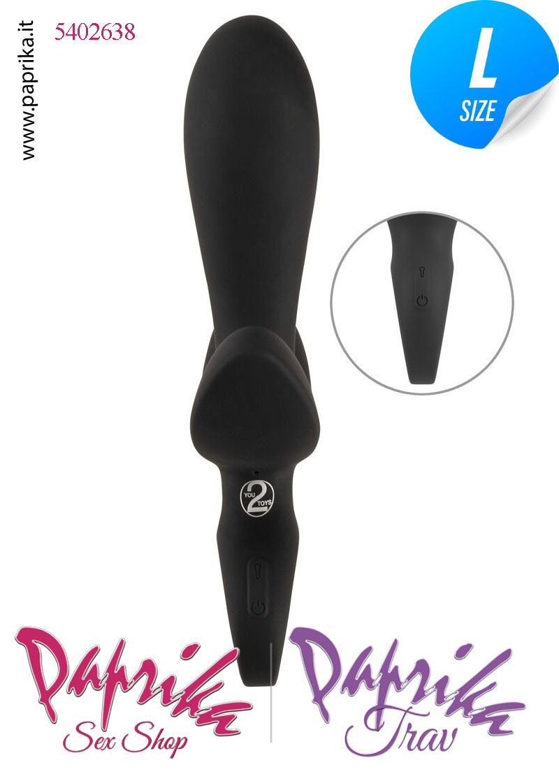 Rabbit Vibratore Triplo Clitoride Vagina Perineo 10 Velocità Ø 37 Gonfiabile Silicone