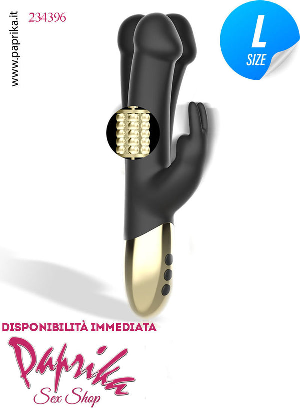 Rabbit Rotante Perle 5 Velocità Vibrazione Vaginale 10 Velocità Ø 35