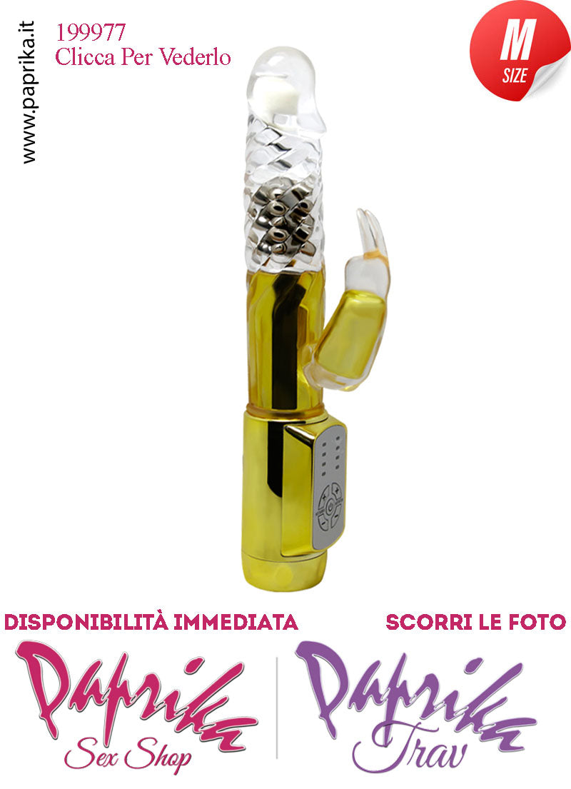 Rabbit Vibratore Clitoride Vagina Rotante Perle 4+4 Velocità 15/22 cm Ø 30